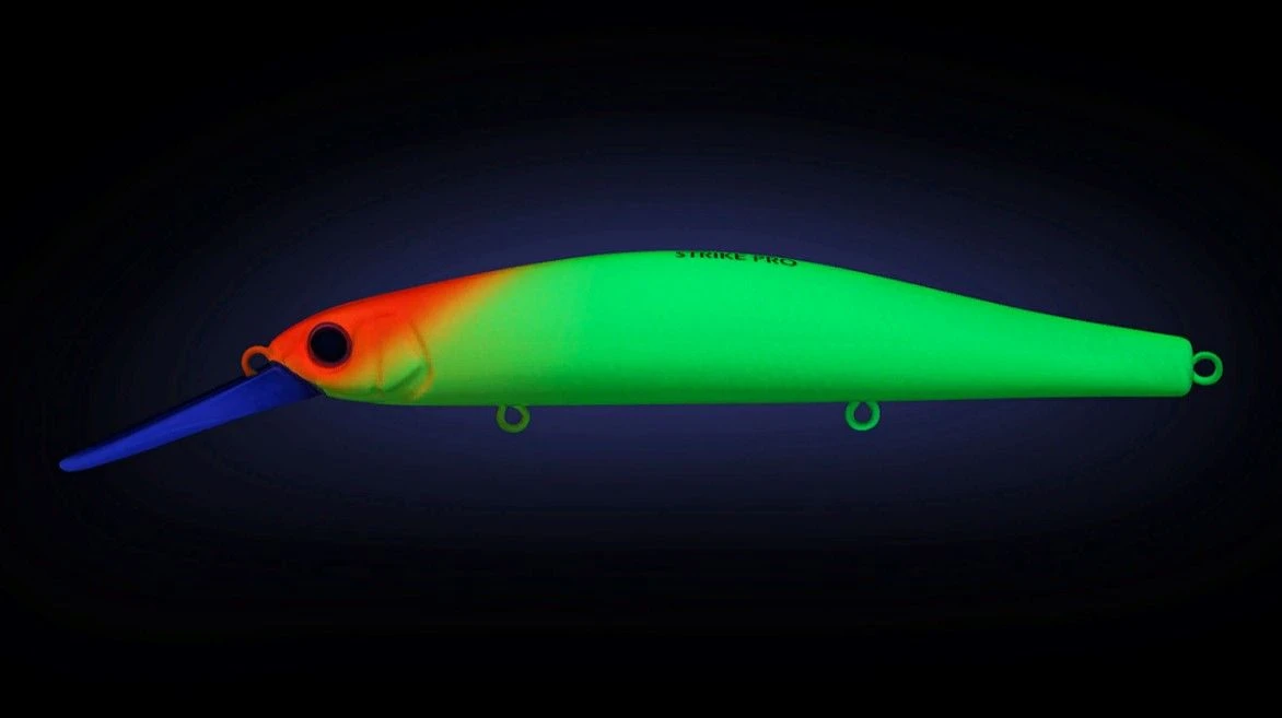 Воблер Strike Pro Inquisitor MDR 110SP A116L Fluo Clown 17,3 гр   EG-193BXL-SP#A116L — крупный план
	                                    1