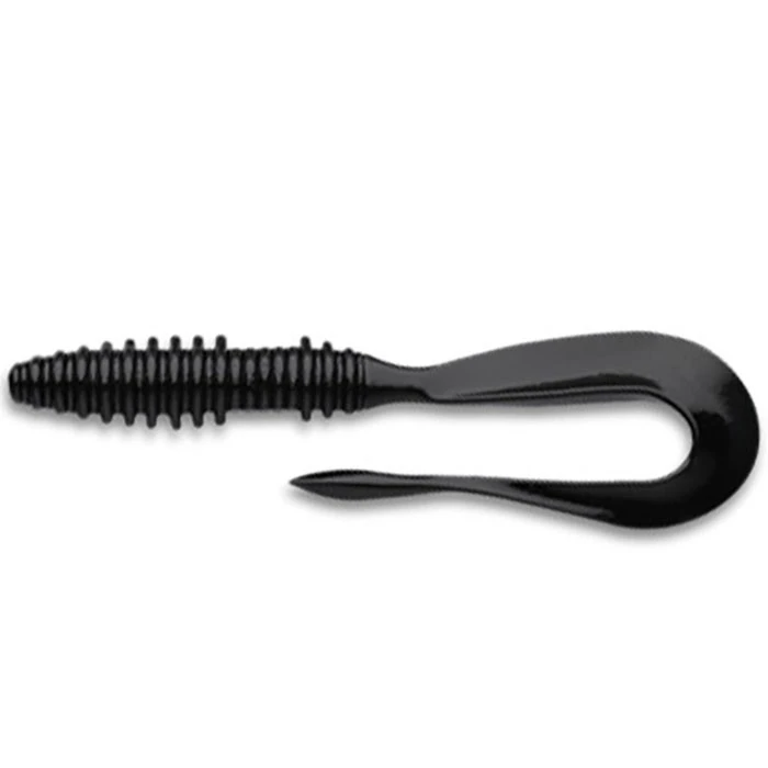 Силиконовая приманка Keitech Mad Wag 7 180 мм 9 шт #001 Black — характеристики,  особенности конструкции