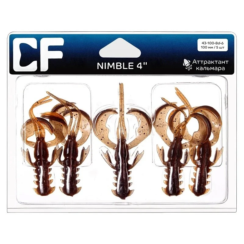 Силиконовая приманка CF Company Nimble 4 100 мм 5 шт 8d   43-100-8d-6-V — крупный план
	                                    1