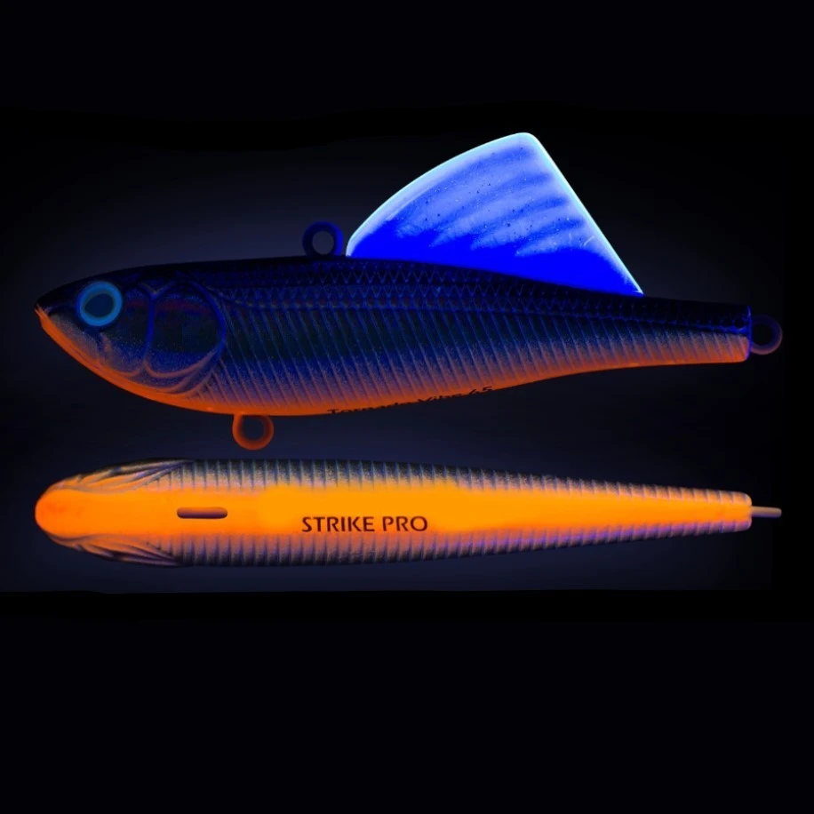 Воблер Strike Pro Tornado Vibe 85 A234-SBO-LU Blue Back Silver OB Fluo 25,6 гр   EG-204B-UV#A234-SBO-LU — крупный план
	                                    1