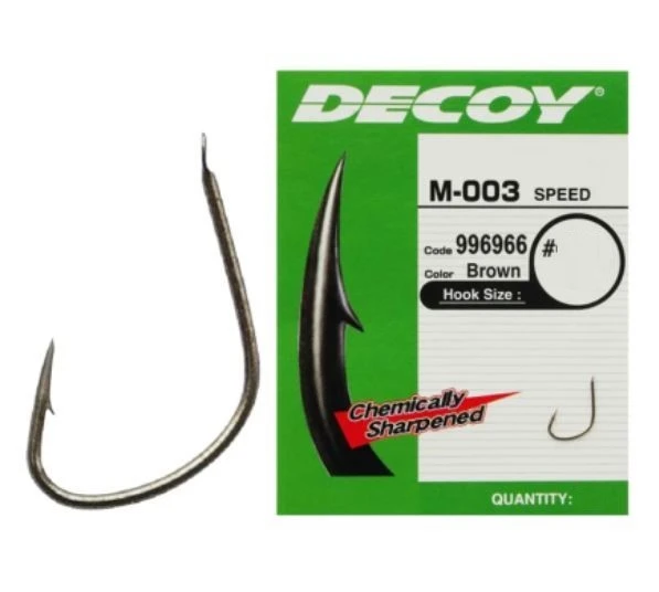 Крючок Одинарный Decoy M-003 Speed №18 15 шт    M-003 SPEED #18 — крупный план
	                                    1