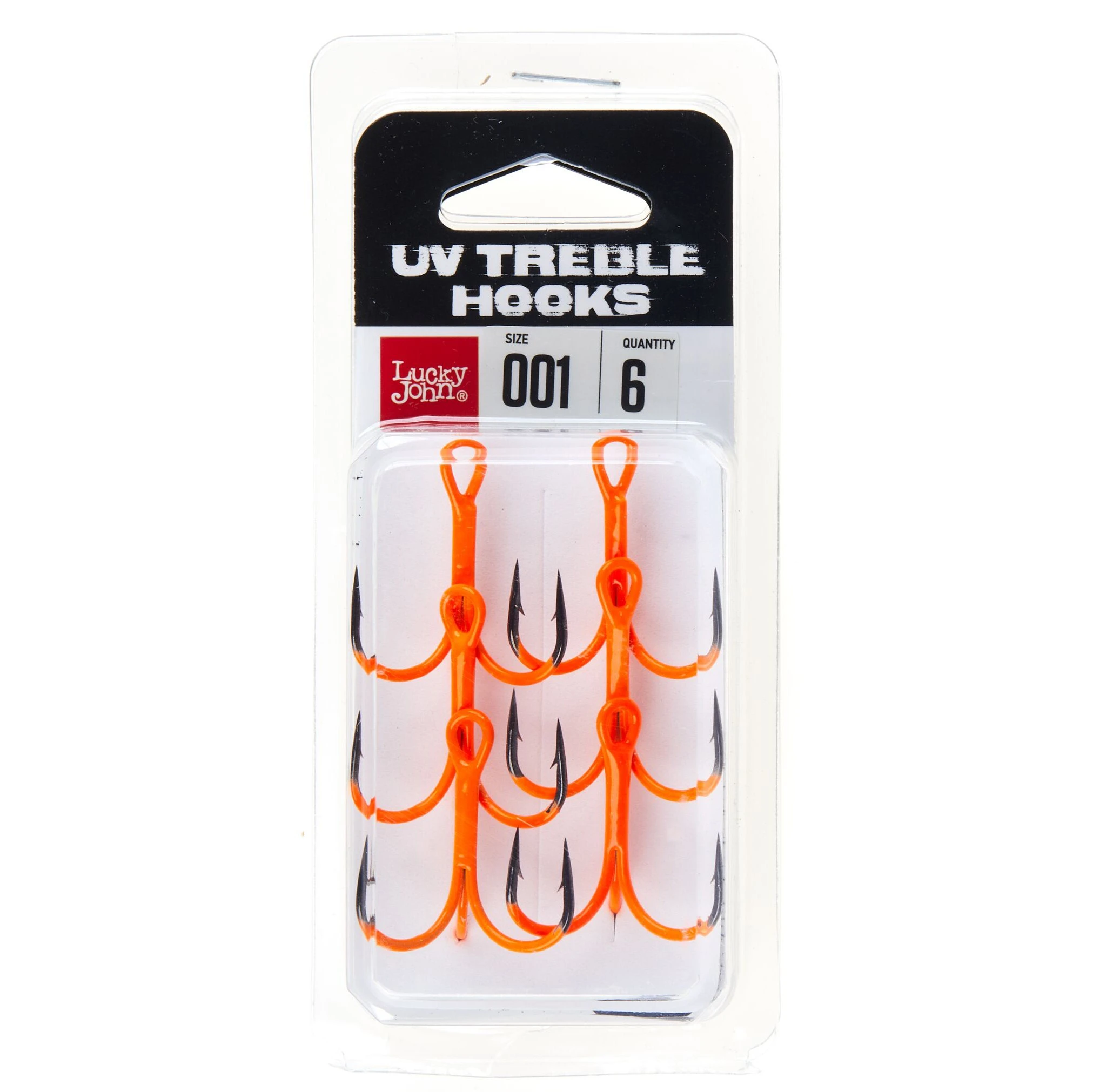 Крючок Тройной Lucky John Orange UV LJH201 №1 6 шт UL   LJ20101-001 — крупный план
	                                    1