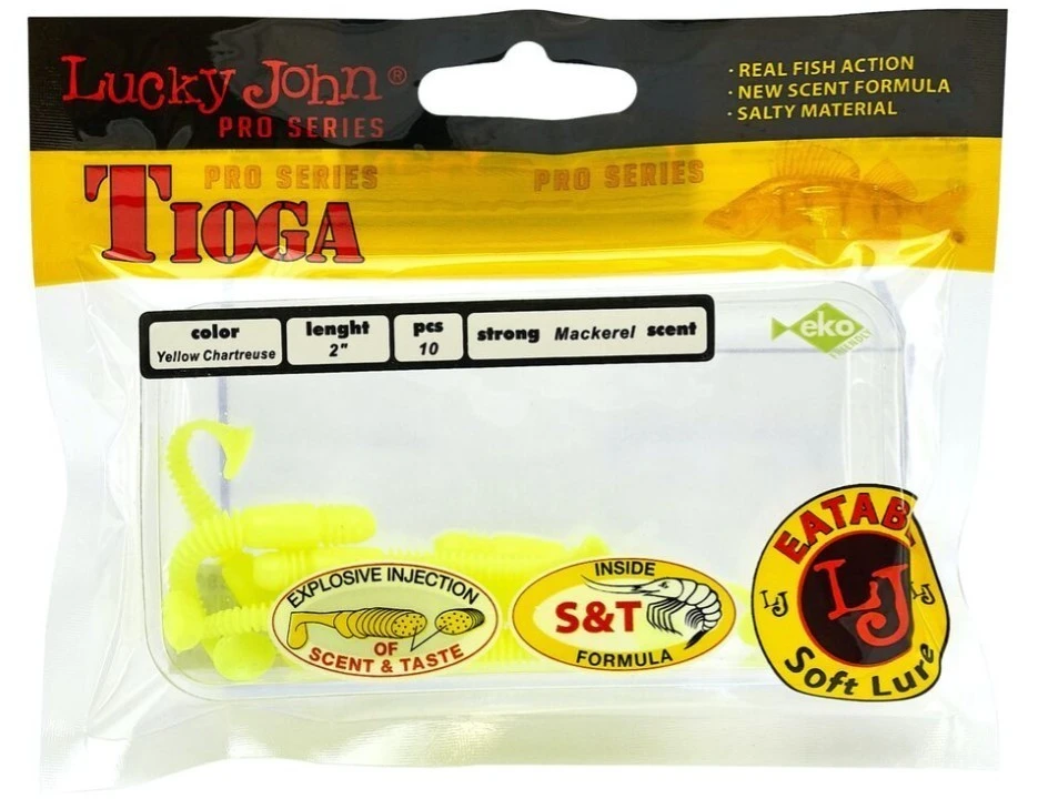 Силиконовая приманка Lucky John Tioga 2.0in 50 мм 10 шт S88 Pro Series  140102-S88 — крупный план
	                                    2