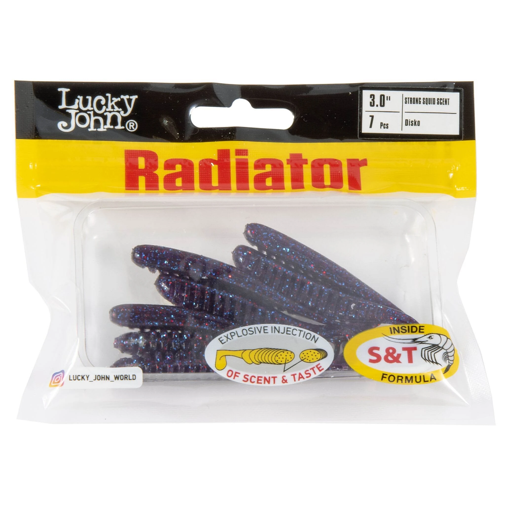 Силиконовая приманка Lucky John Radiator 3.0in 75 мм 7 шт S63 Pro Series  140209-S63 — крупный план
	                                    2