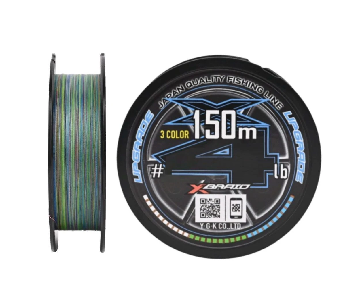 Плетеный шнур YGK X-Braid Upgrade X4 150 м  PE # 0,8 3 Color 0,148 мм — характеристики,
	                                    особенности конструкции