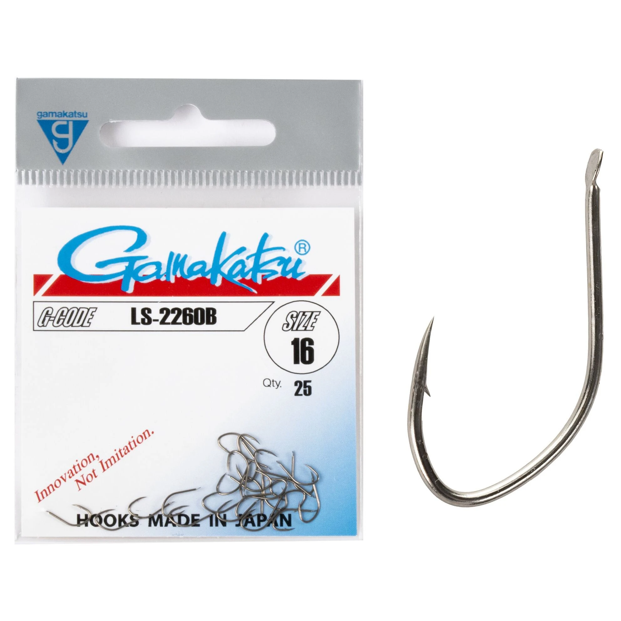 Крючок Одинарный Gamakatsu LS-2260B Hooks Bronze №16 25 шт    146684-016 — крупный план
	                                    1