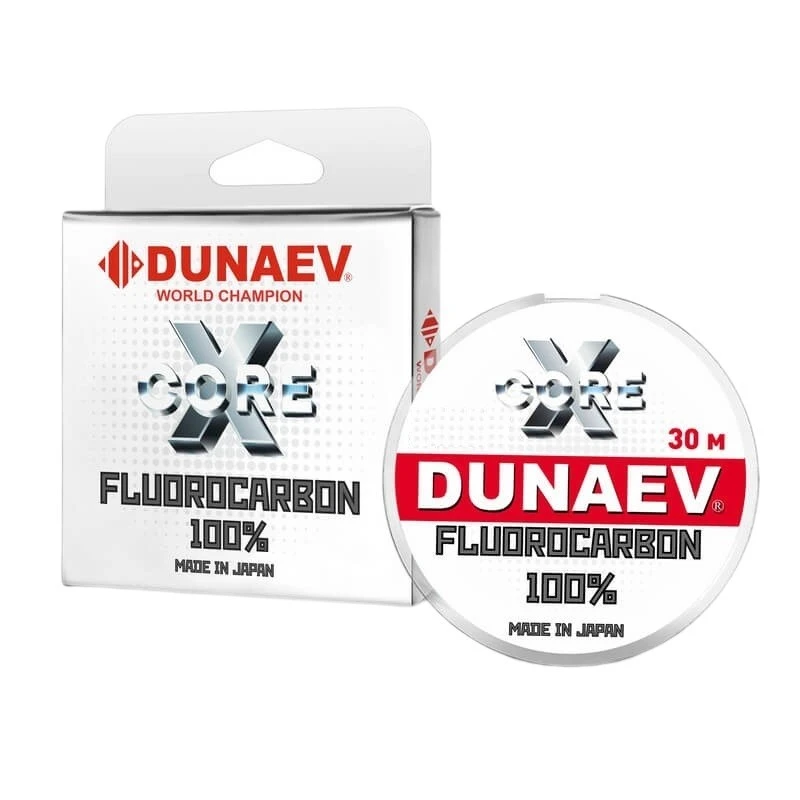 Флюорокарбон Dunaev X-Core Fluorocarbon 30 м 0,285 мм — характеристики,  особенности конструкции