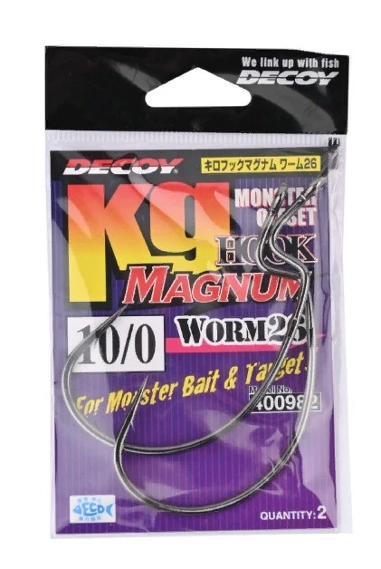 Крючок Офсетный Decoy Kg Hook Magnum Worm 26 №10/0 2 шт — крупный план
	                                    1