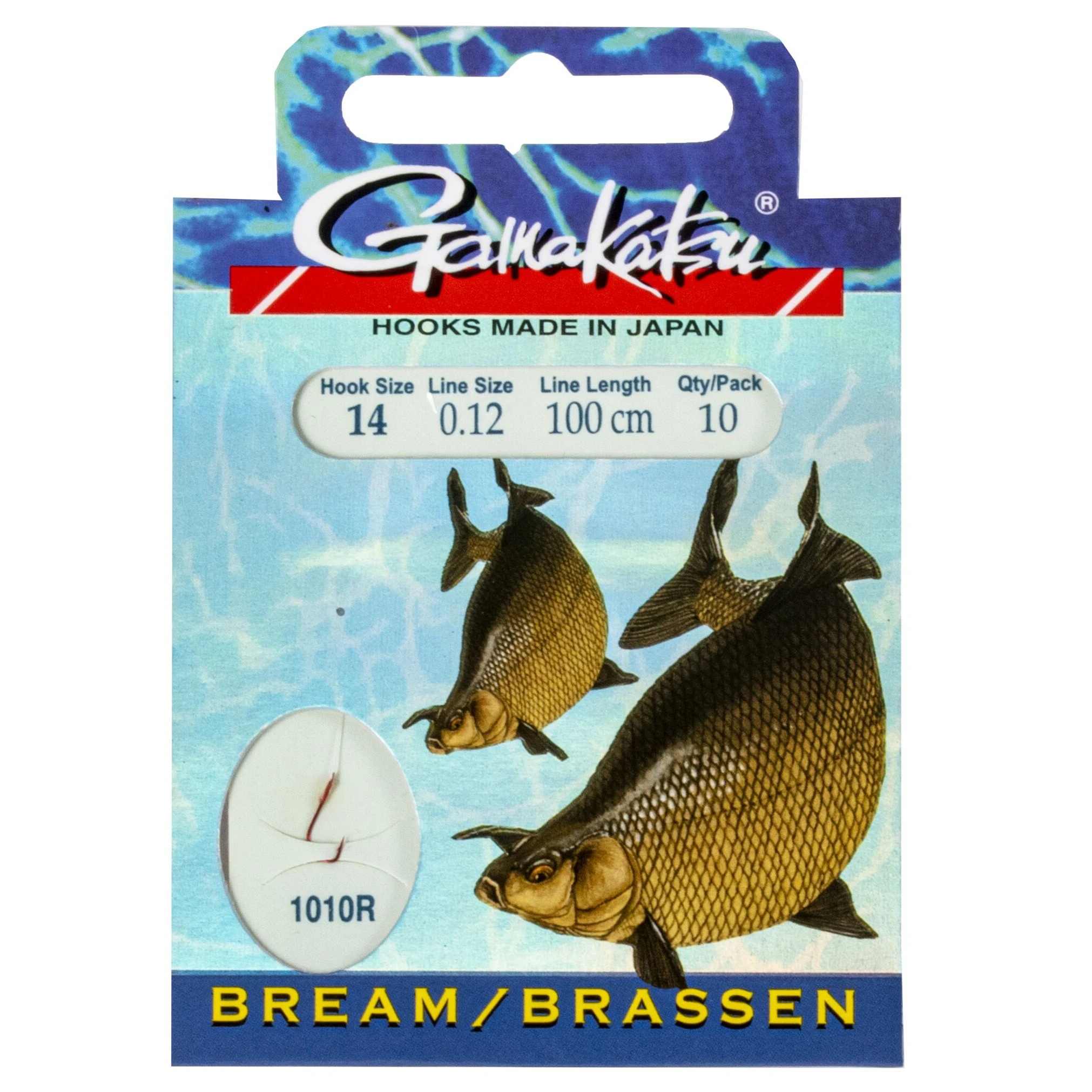 Поводок Gamakatsu Booklet Bream 1010R 100 см  0,12 мм  10 шт №14  140144-014-012 — характеристики,
	                                    особенности конструкции