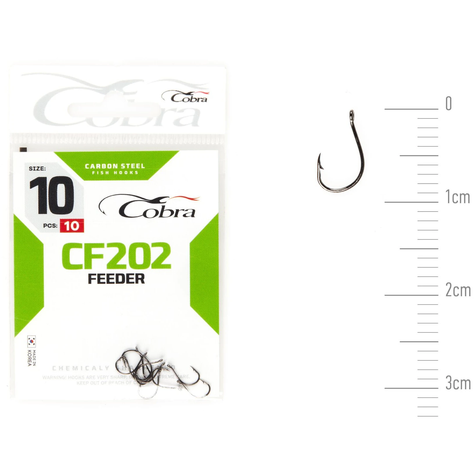 Крючок Одинарный Cobra Feeder Master CF202 №10 10 шт    CF202-010 — характеристики,  особенности конструкции