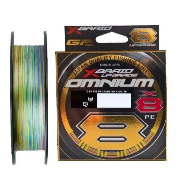 Плетеный шнур YGK X-Braid Upgrade Omnium X8 100 м  PE # 0,8 Multicolor 0,148 мм — характеристики,
	                                    особенности конструкции