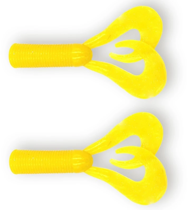 Хвост для бактейла CWC Miuras Mouse Big 200 мм 2 шт Желтый с блестками   JMSDT-15-YELLOW — характеристики,  особенности конструкции