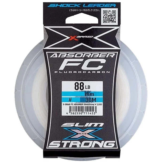 Флюорокарбон YGK X-Braid FC Absorber Slim Strong 30 м 0,57 мм — характеристики,  особенности конструкции