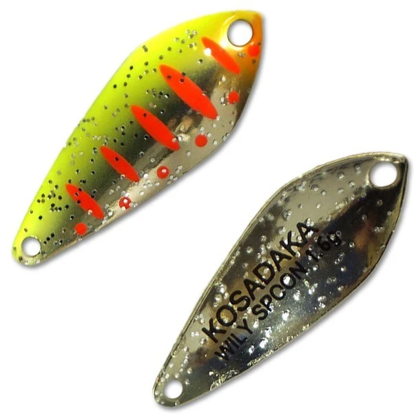 Колеблющаяся Блесна Kosadaka Trout Police Wily Spoon 1,6 гр 27 мм Y29   TL-WS-Y29 — характеристики,  особенности конструкции