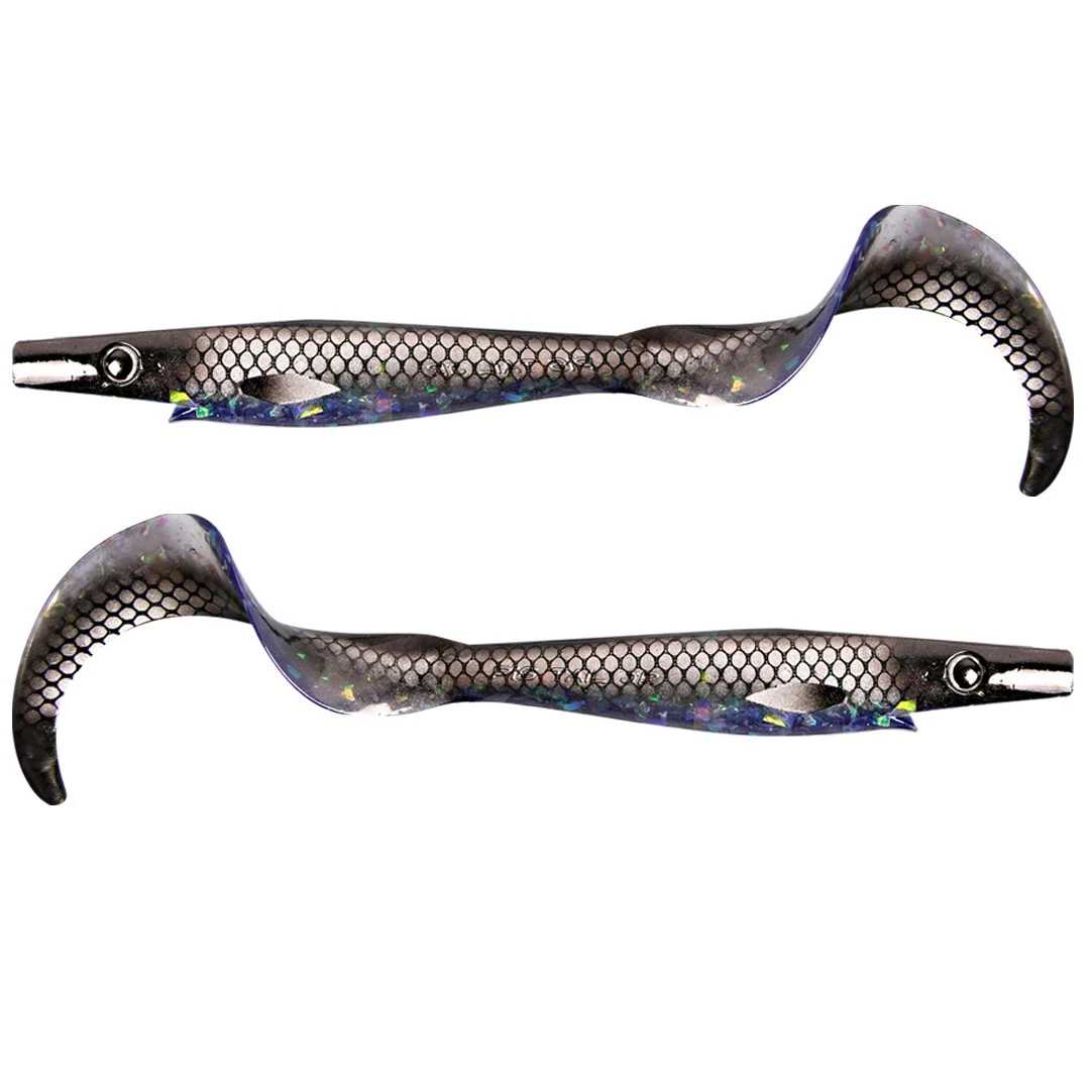 Силиконовая приманка Strike Pro Pig Tail Junior 230 мм 2 шт Midnight Shiner   SP-172R#150 — характеристики,  особенности конструкции