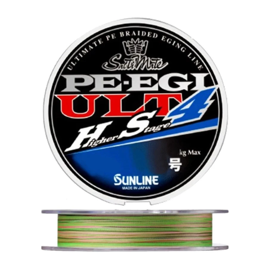Плетеный шнур Sunline SM PE EGI ULT HS4 120 м  PE # 0,6 Multi color 0,128 мм — характеристики,
	                                    особенности конструкции