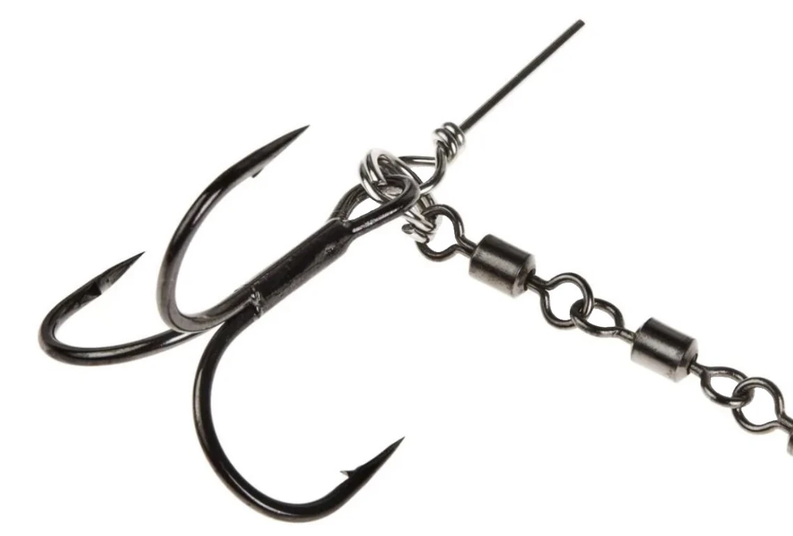 Стингер Lucky John Stinger Power Chain №M 32 кг 1 шт  Для приманок 17-23 см, Owner №2/0,1/0  LJP7402-M — крупный план
	                                    2