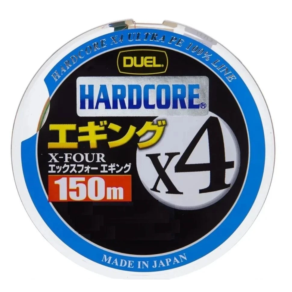Плетеный шнур Duel PE Hardcore X4 200 м  PE # 1,2 4Color 0,191 мм   H3290 — характеристики,  особенности конструкции