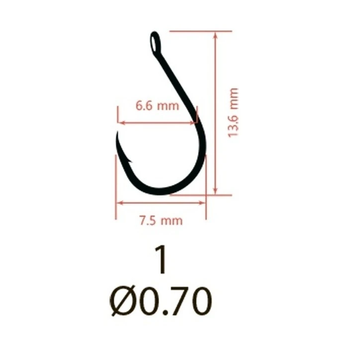 Крючок Одинарный Saikyo KH-10026 Chinu Ring №1 10 шт BN   KH-10026BN1-10 — крупный план
	                                    2