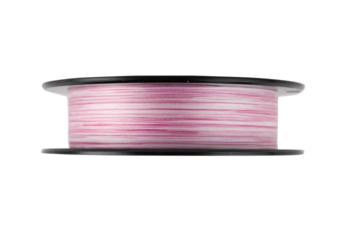 Плетеный шнур YGK X-Braid Upgrade X4 150 м  PE # 1,2 White/Pink 0,185 мм — крупный план
	                                    2