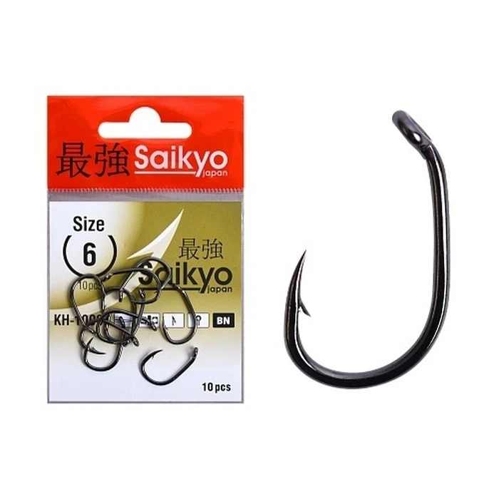 Крючок Одинарный Saikyo KH-10098 Clever Carp №6 10 шт BN   KH-10098BN6-10 — характеристики,  особенности конструкции