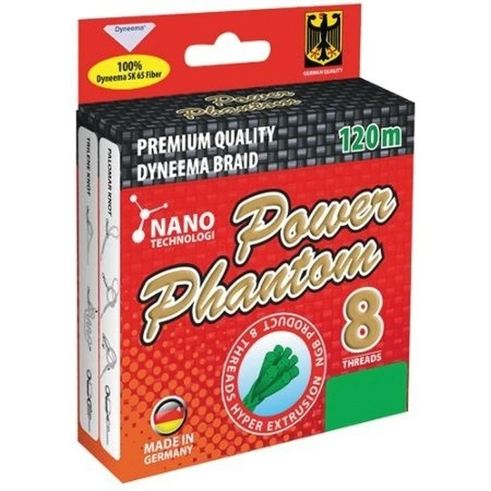 Плетеный шнур Power Phantom X8 120 м Yellow 0,1 мм   2093205_010120 — характеристики,  особенности конструкции