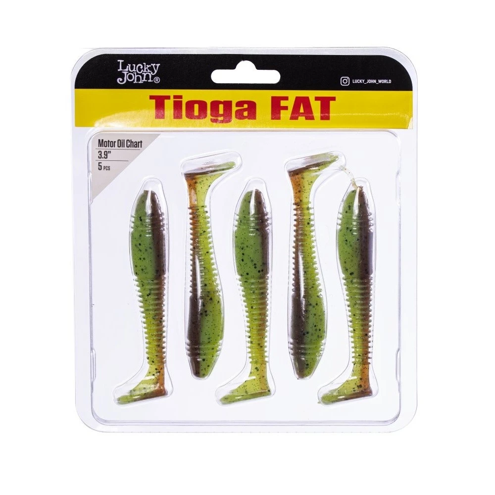 Силиконовая приманка Lucky John Tioga Fat 4.5in 114 мм 5 шт Z15 Pro Series  140146-Z15 — крупный план
	                                    2