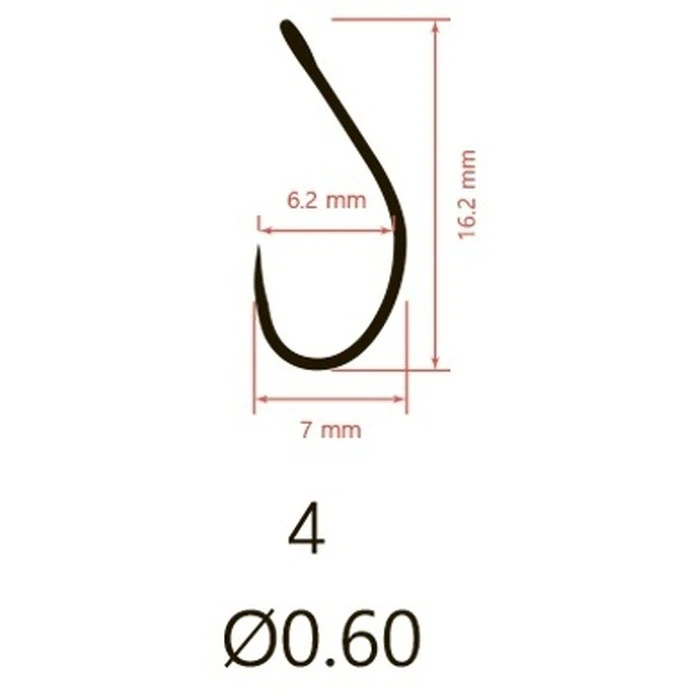 Крючок Одинарный Saikyo KH-10096 Barbless №4 10 шт BN   KH-10096BN4-10 — крупный план
	                                    2