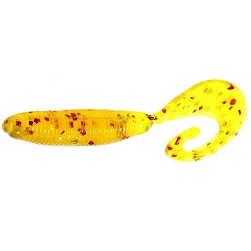 Силиконовая приманка Reins Fat G-Tail Grub 4 100 мм 10 шт 598-Motor Oil Red Gold   FGTG4-598 — характеристики,  особенности конструкции