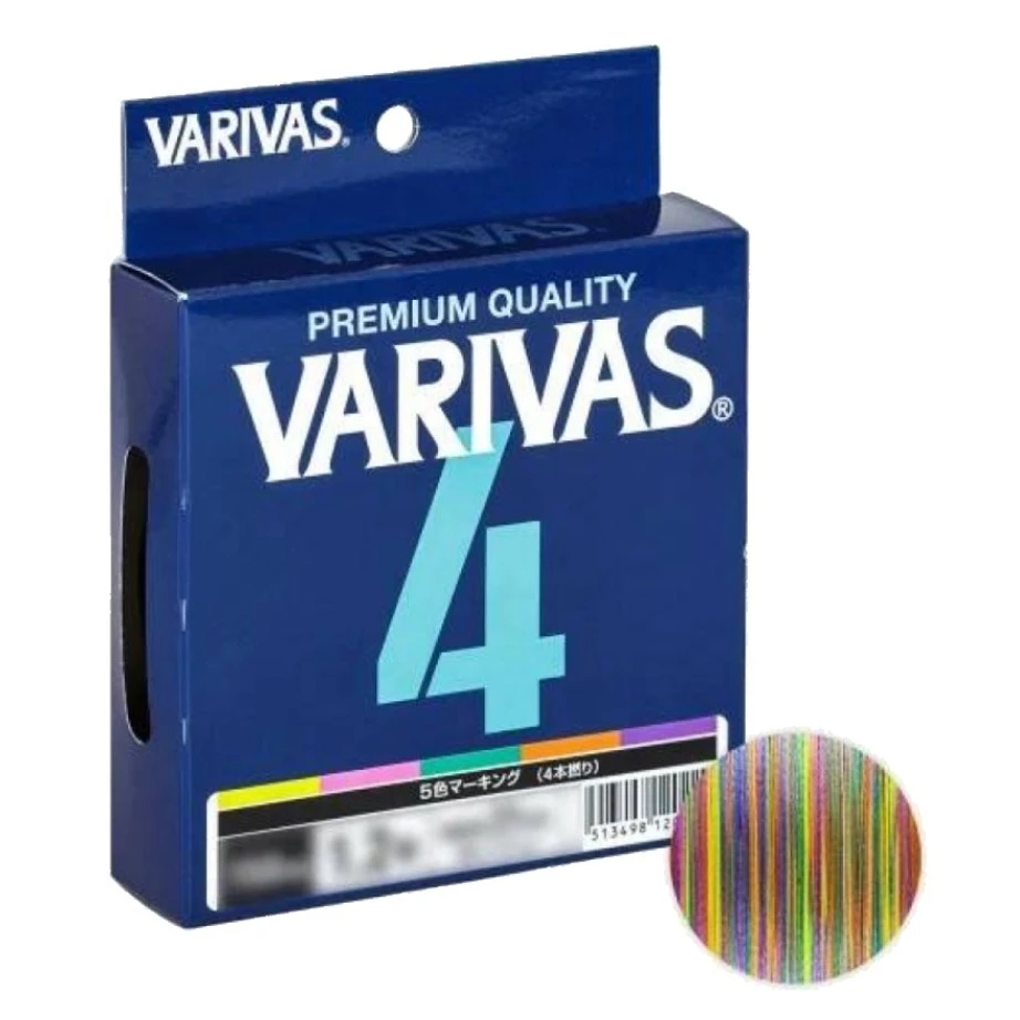 Плетеный шнур Varivas X4 200 м  PE # 2 Marking 0,235 мм — крупный план
	                                    1