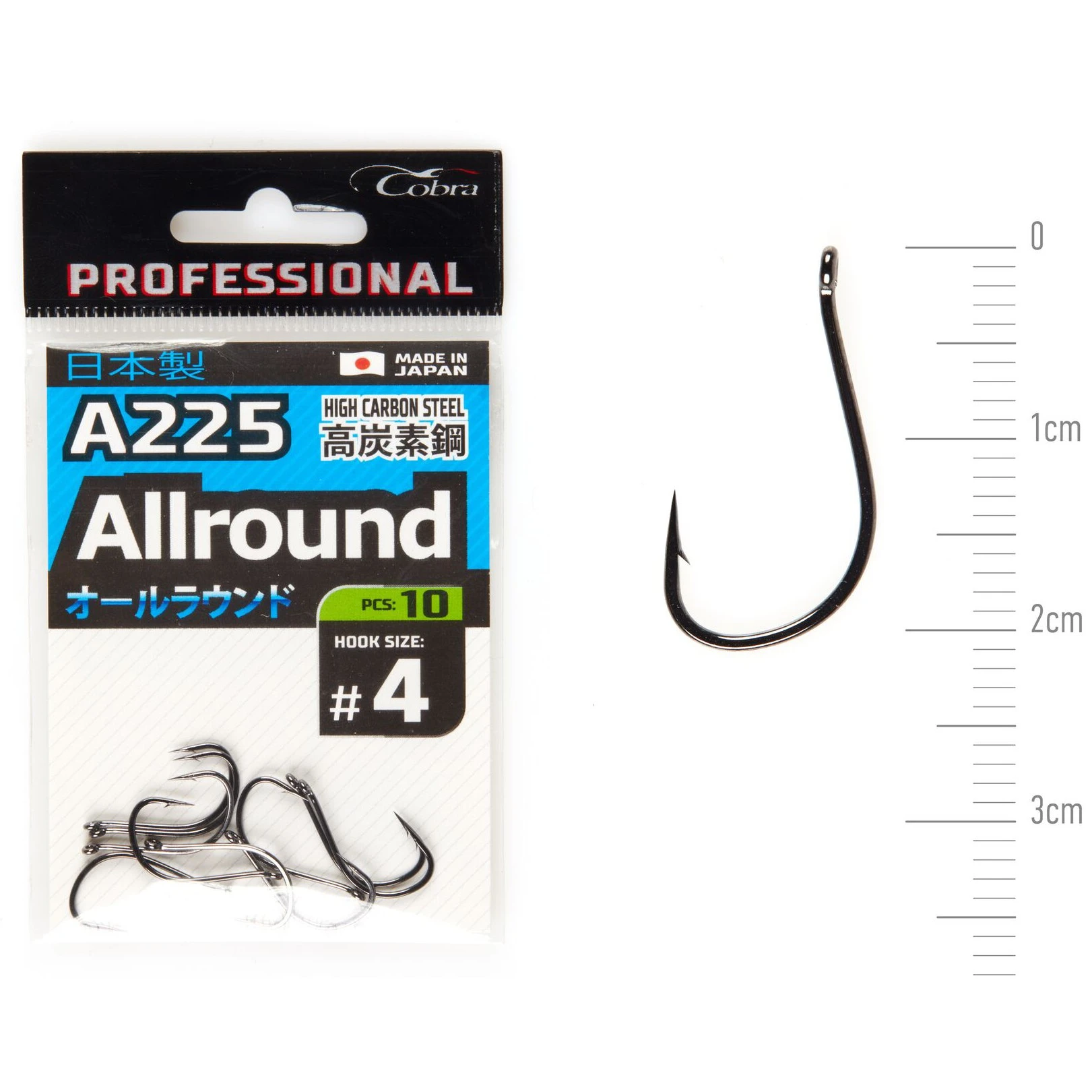 Крючок Одинарный Cobra Pro Allround A225 №4 10 шт    A225-004 — характеристики,  особенности конструкции