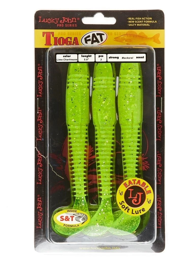 Силиконовая приманка Lucky John Tioga Fat 5.8in 147 мм 3 шт 071 Pro Series  140148-071 — крупный план
	                                    2