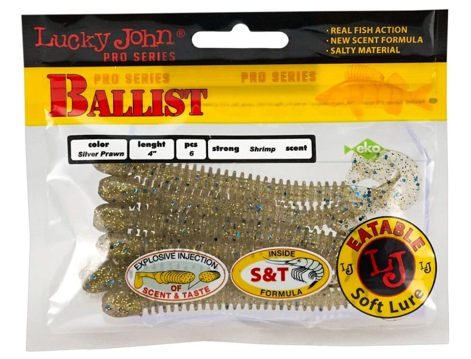 Силиконовая приманка Lucky John Ballist 4.0in 102 мм 6 шт CA35 Pro Series  140129-CA35 — крупный план
	                                    2