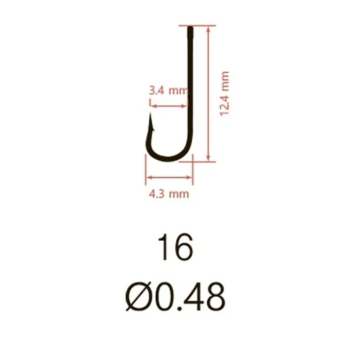 Крючок Одинарный Saikyo KH-9282 Long Shank №16 10 шт BN   KH-9282BN16-10 — крупный план
	                                    2