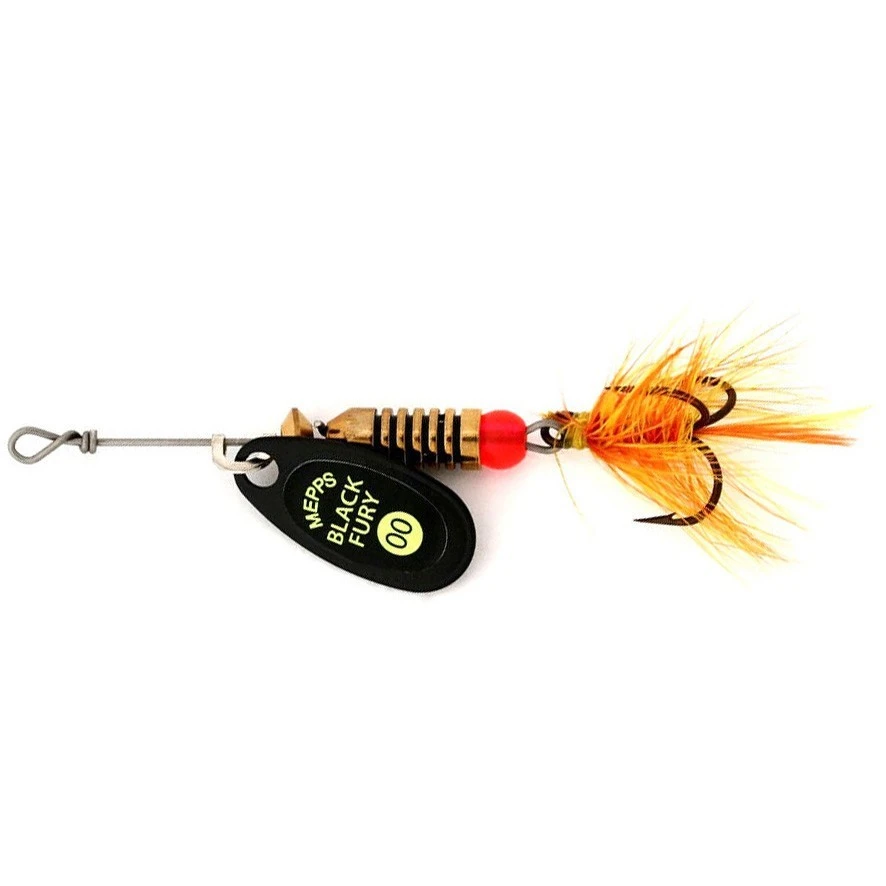 Вращающаяся Блесна Mepps Comet Black Fury Mouche №00 1,5 гр NR   cbf-00-n — характеристики,  особенности конструкции