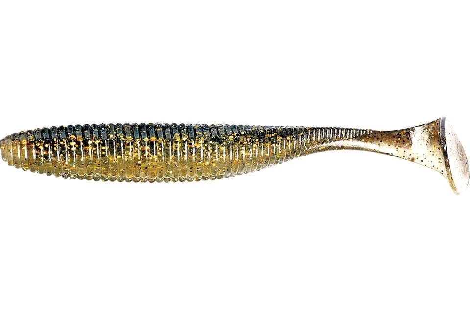 Силиконовая приманка Jackall Rhythm Wave 5.8 147 мм 4 шт Gold & Black Shad — характеристики,  особенности конструкции