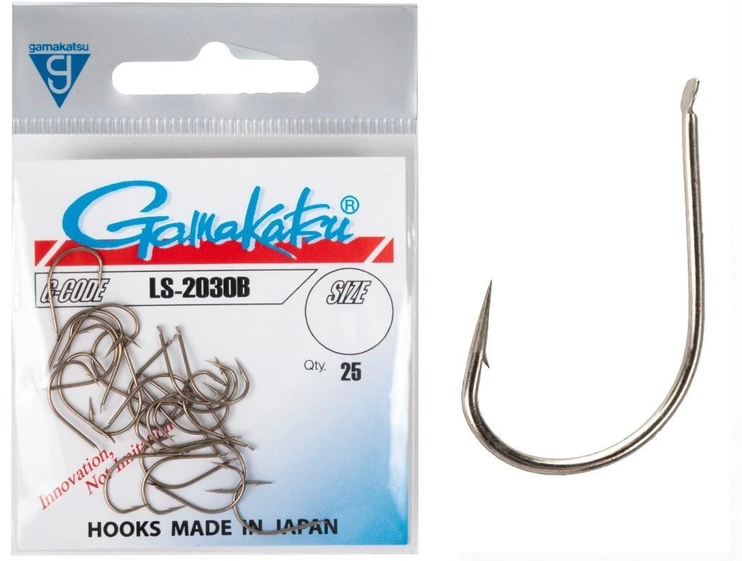Крючок Одинарный Gamakatsu LS-2030B Hooks Bronze №12 25 шт    146558-012 — крупный план
	                                    1