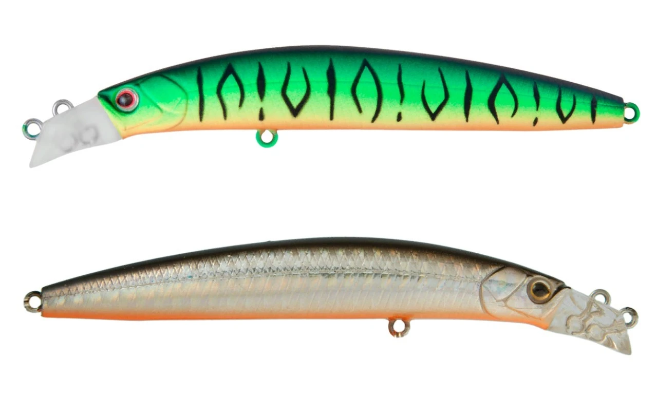 Воблер Strike Pro Alpha Minnow 115 GC01S/A70-713 Double Black Silver OB/Mat Tiger 12,5 гр   EG-033F#GC01S/A70-713 — характеристики,  особенности конструкции