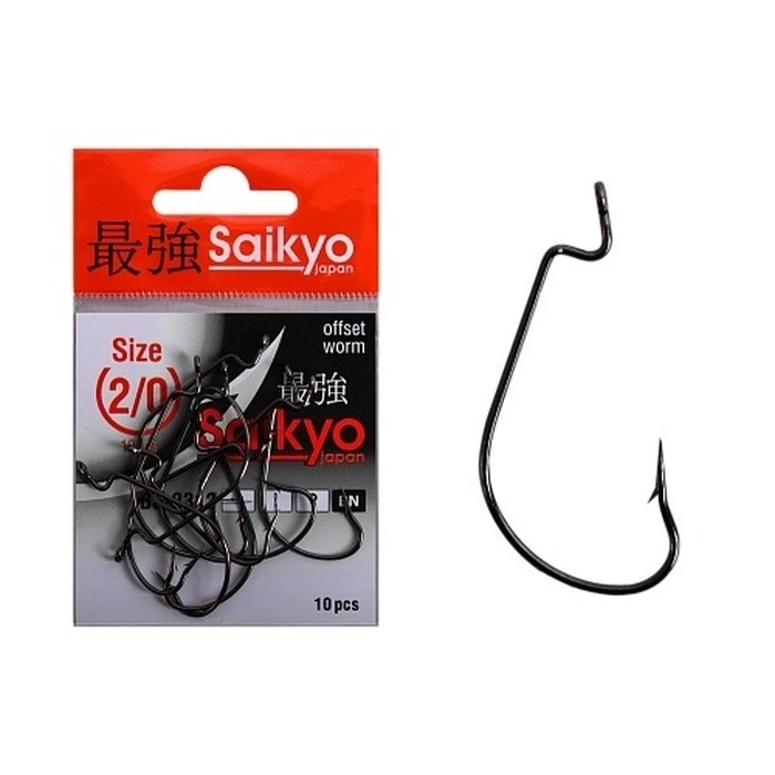 Крючок Офсетный Saikyo BS-2312 №2/0 10 шт BN   BS-2312BN2/0-10 — характеристики,  особенности конструкции