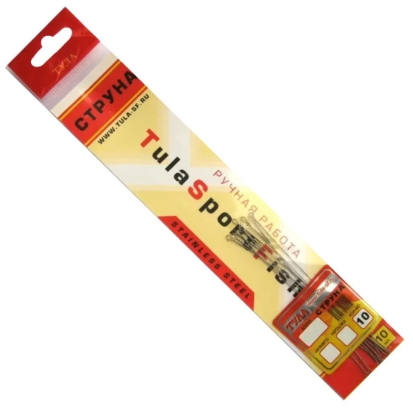 Поводок Тула Струна 35 см 20 кг  0,45 мм  10 шт   пс-045350 — крупный план
	                                    4