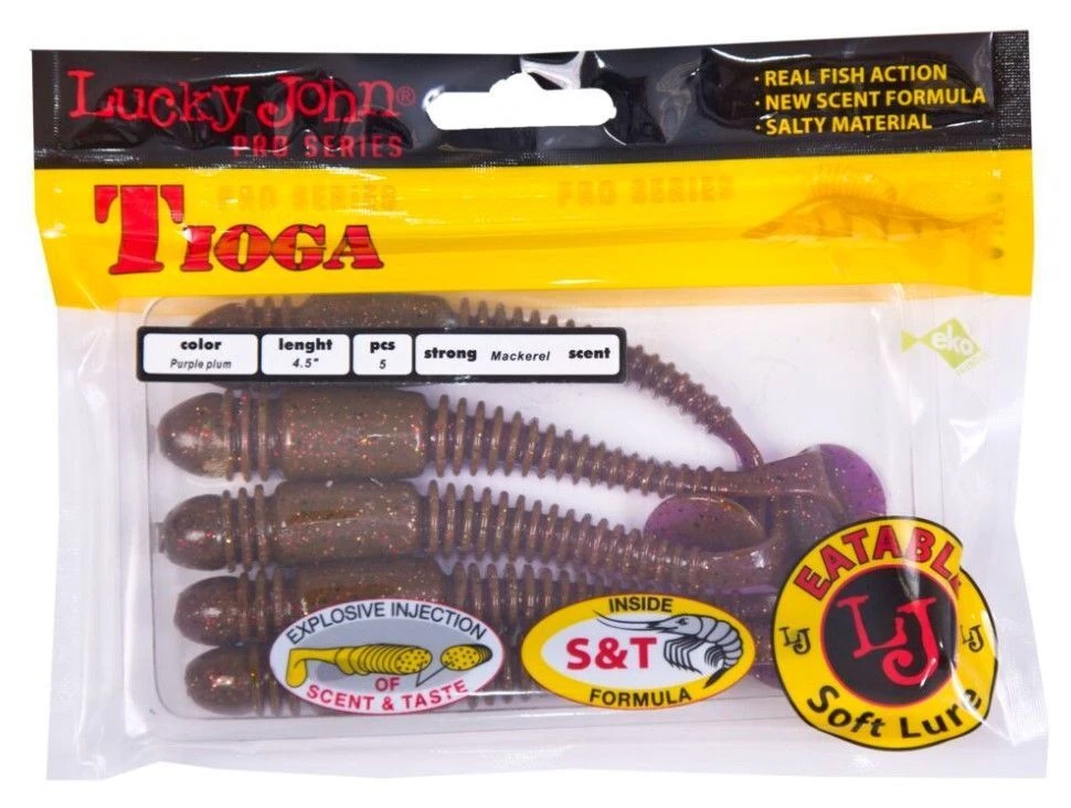 Силиконовая приманка Lucky John Tioga 4.5in 114 мм 5 шт S13 Pro Series  140185-S13 — крупный план
	                                    2