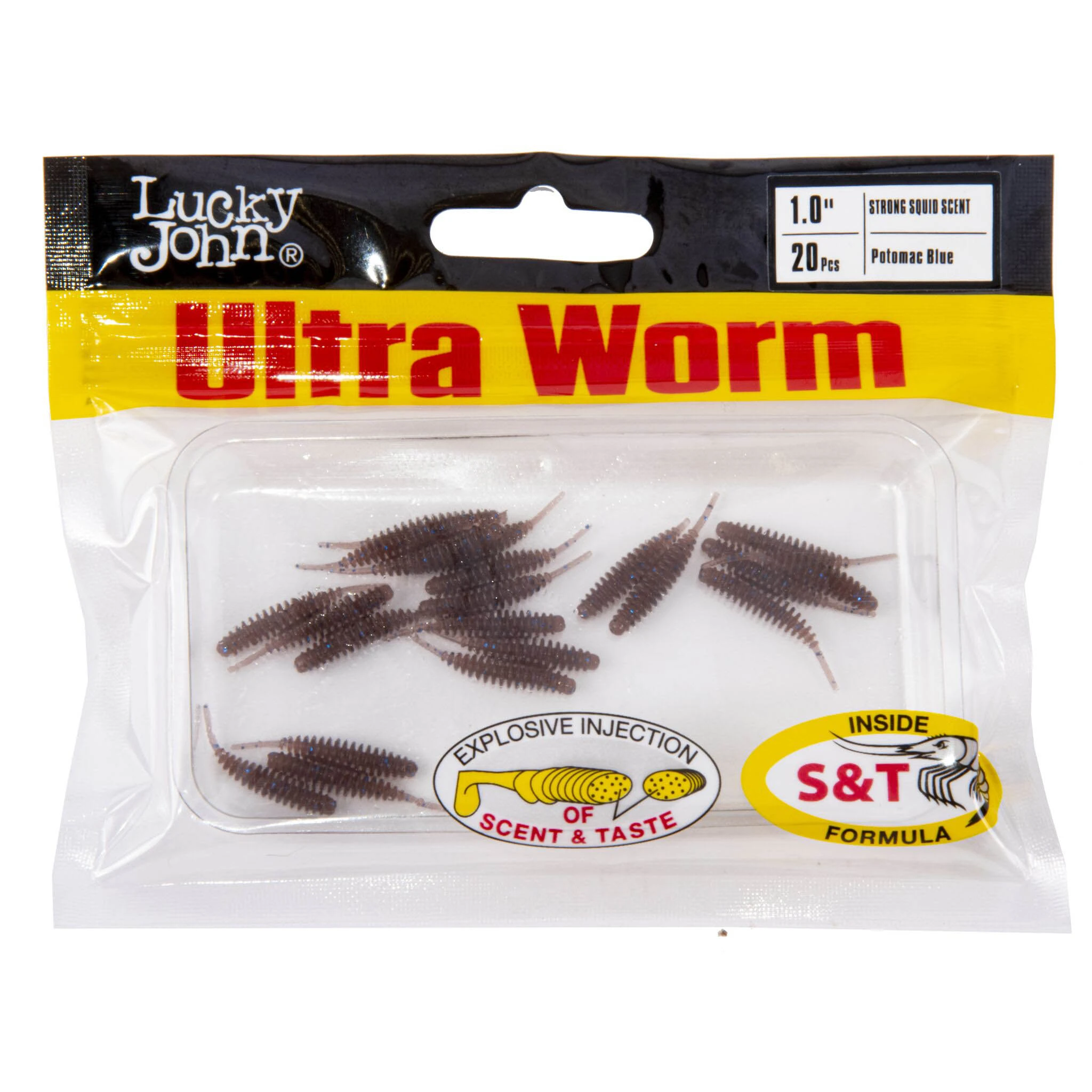 Силиконовая приманка Lucky John Ultraworm 1,0in 25 мм 20 шт S19 Pro Series  140197-S19 — крупный план
	                                    2