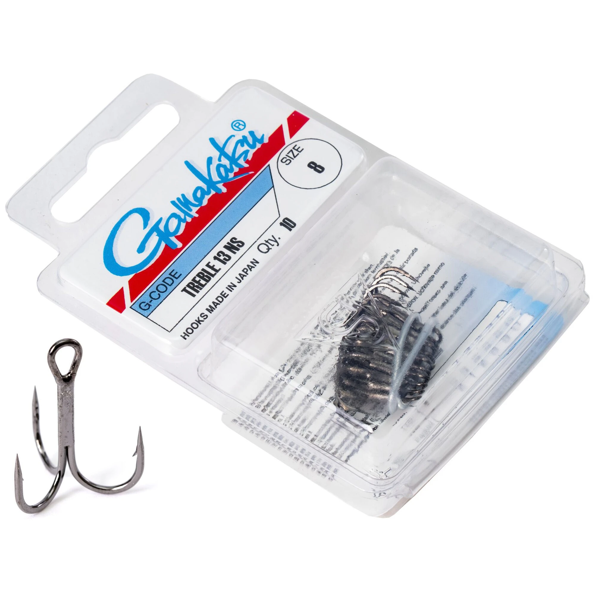 Крючок Тройной Gamakatsu 13NS Treble Hooks Black №6 10 шт    146667-006 — крупный план
	                                    1