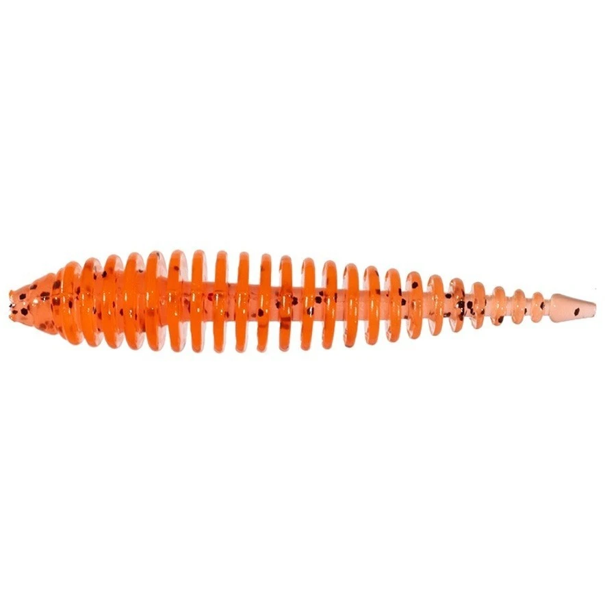 Силиконовая приманка ZUB Maggot Slim 50 мм 10 шт 250 морковный с блестками   LVQ011 — характеристики,  особенности конструкции