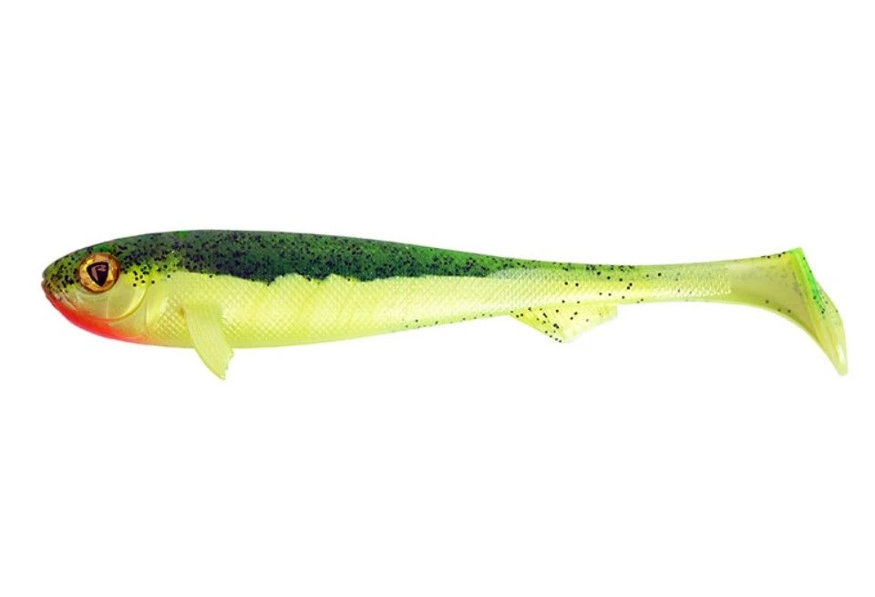 Силиконовая приманка Fox Rage Super Slick Shad UV 11 280 мм 1 шт Lemon Tiger   NSC062 — характеристики,  особенности конструкции