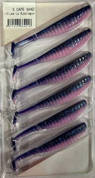 Силиконовая приманка Reins S Cape Shad 4.8 129 мм 4 шт L10-Lee La Bubblegum   SCS4.8-L10 — характеристики,  особенности конструкции