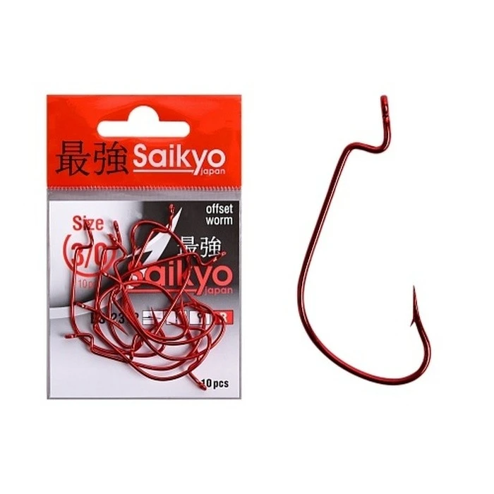 Крючок Офсетный Saikyo BS-2312 №3/0 10 шт R   BS-2312R3/0-10 — характеристики,  особенности конструкции