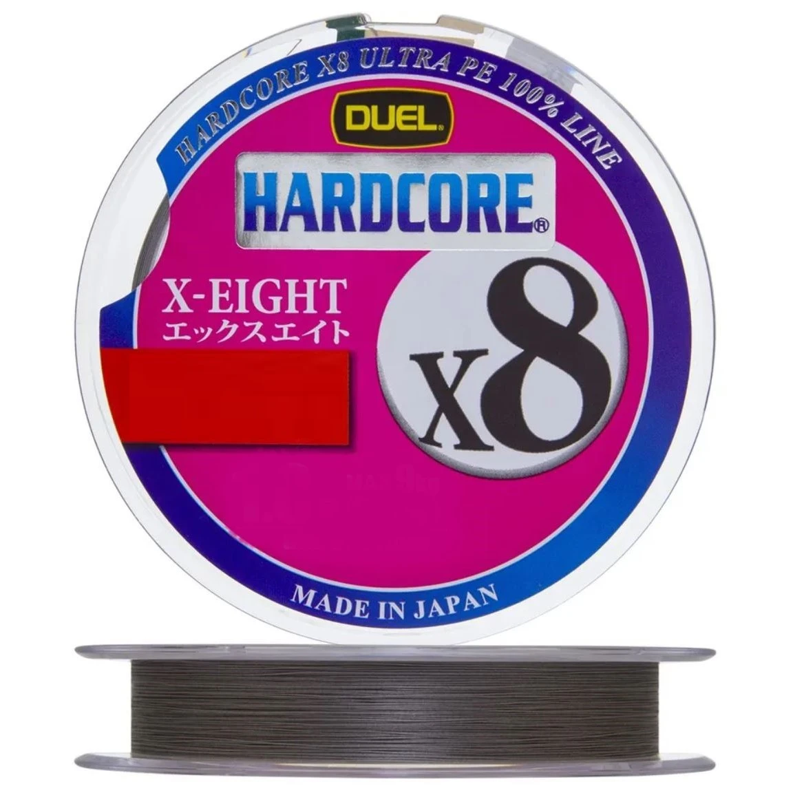 Плетеный шнур Duel PE Hardcore X8 150 м  PE # 2 Silver 0,242 мм   H3578-S — характеристики,  особенности конструкции