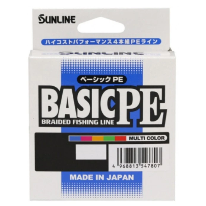 Плетеный шнур Sunline Basic PE HG 200 м  PE # 3 Multicolor 5C 0,296 мм — характеристики,  особенности конструкции