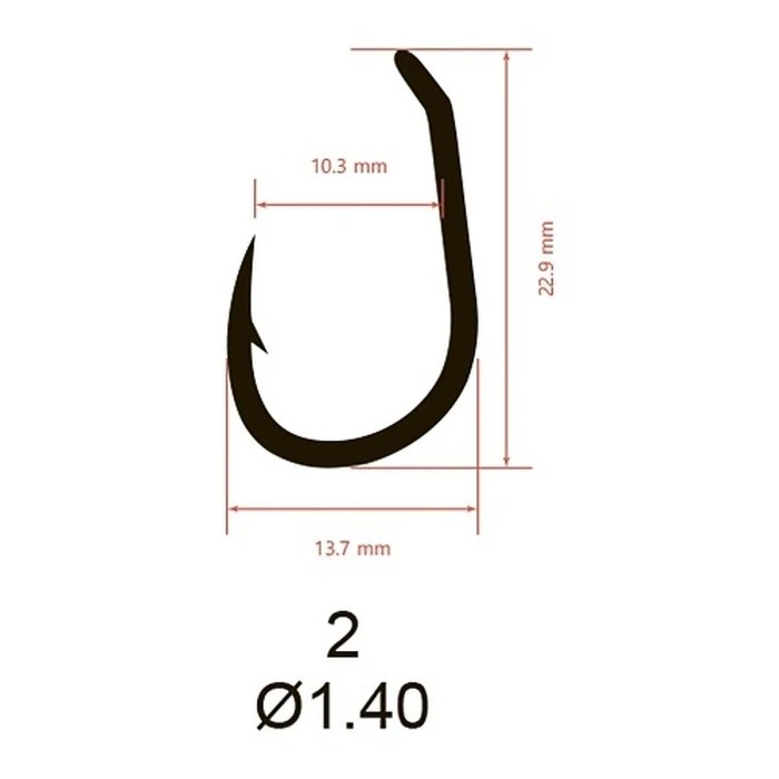 Крючок Одинарный Saikyo KH-10098 Clever Carp №2 10 шт BN   KH-10098BN2-10 — крупный план
	                                    2